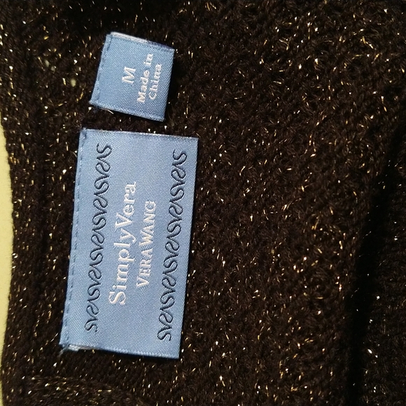 NWT Simply Vera long sparkle black sweater Sz M - Picture 5 of 7